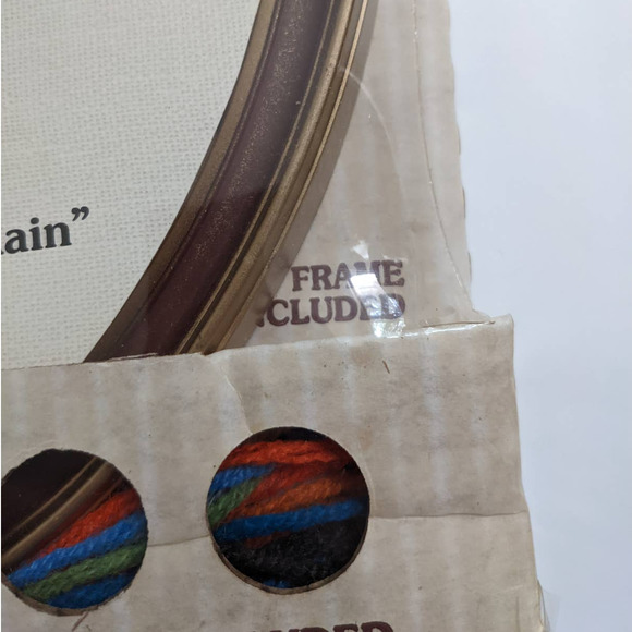 Vintage Hummel Stitchery Kit "Children After the Rain" Crewel Embroidery w Frame - Picture 9 of 10